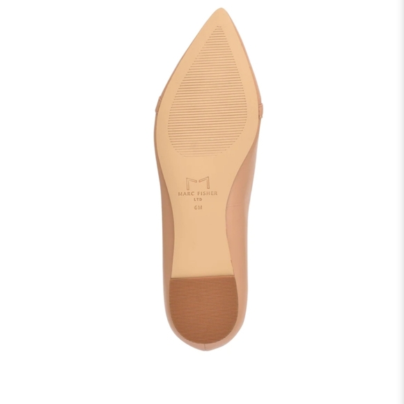 NEW Marc Fisher 9.5 nude Seluna pointed toe flat - Picture 3 of 11